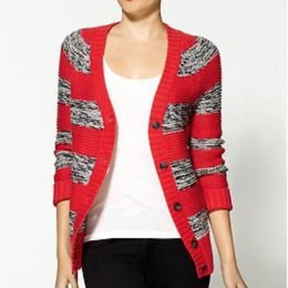 Hive & Honey Chunky Knit Striped Cardigan